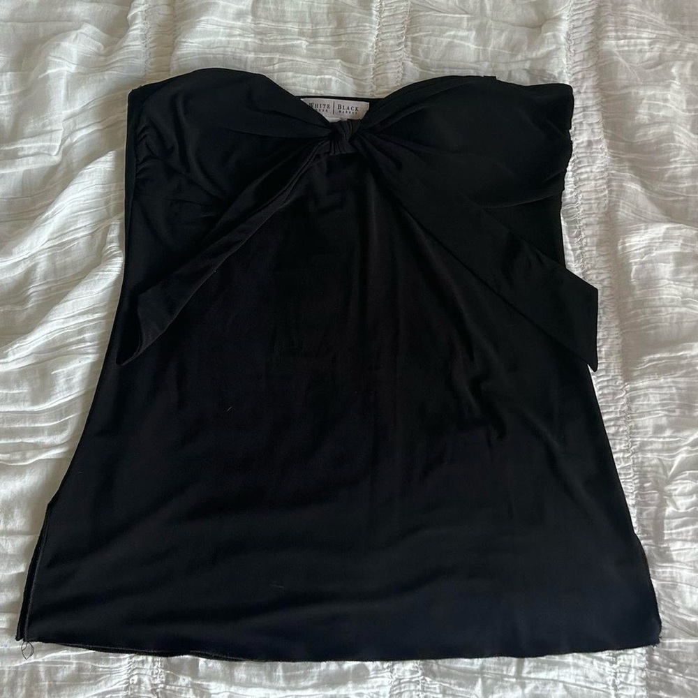 White House Black Market Elegant Black Strapless Top